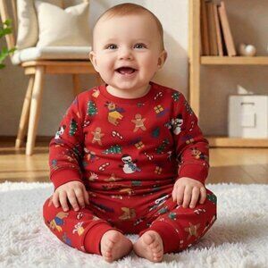 H&M 2-Piece Matching Christmas Outfit 4-6 Months